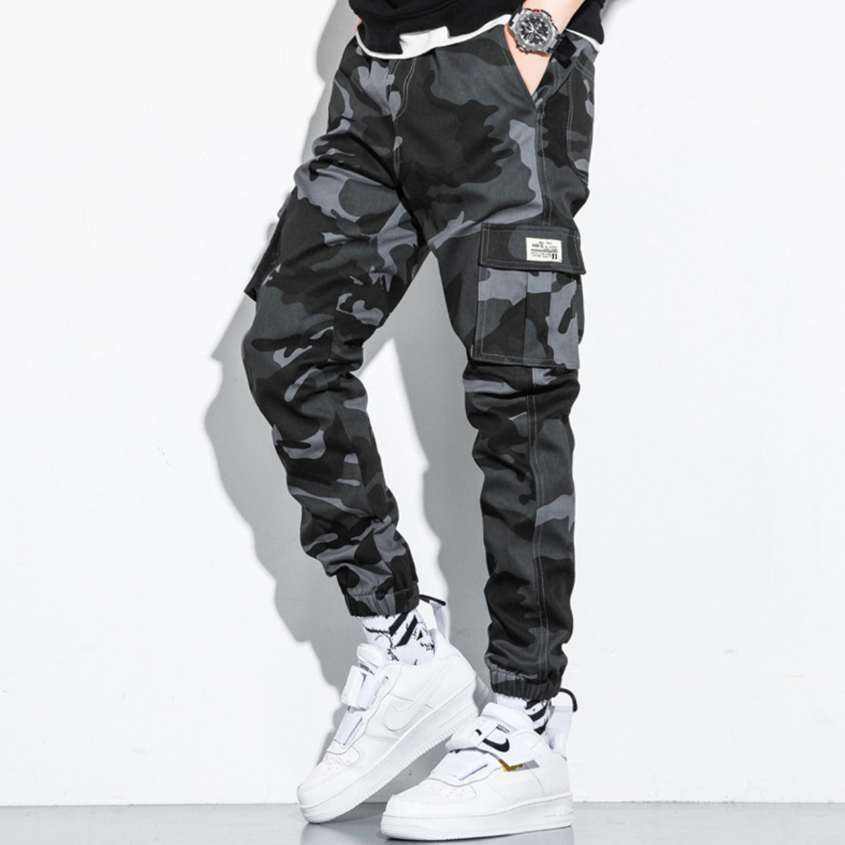 Men's Large Size Camouflage Overalls Cargo Pant
